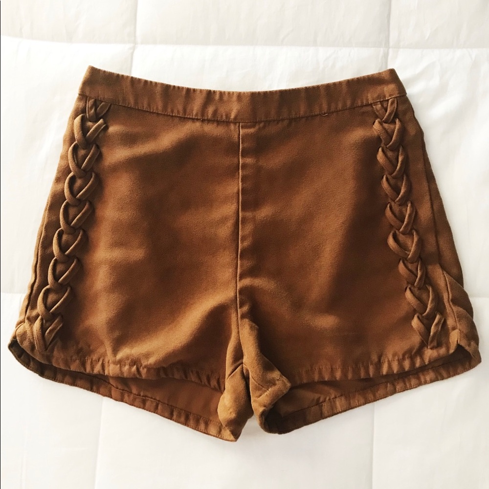 hollister “suede” shorts
